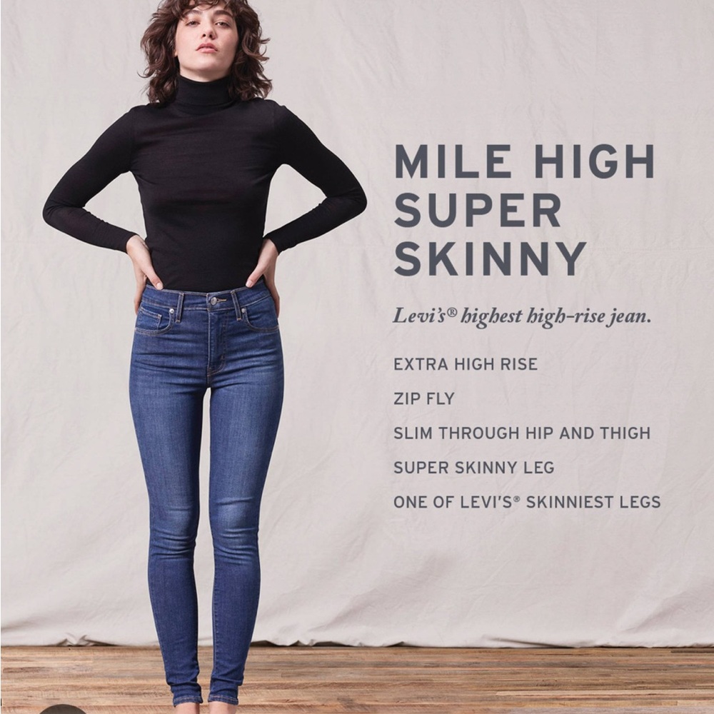 Levi's Women's High Rise Super Skinny Jeans - Dark Blue